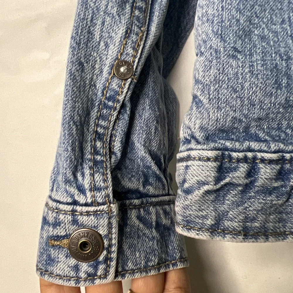 Oshkosh B'gosh Denim Jean Jacket Button Up Unisex‎ Toddler Size 5/5A